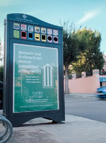 Ecomupi a Vilassar de Mar amb la publicitat de Viure a Vilassar
