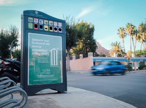 Ecomupi a Vilassar de Mar amb la publicitat de Viure a Vilassar